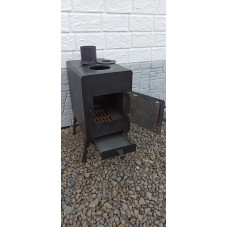 Печь буржуйка отопительно-варочная с камерой дожига газов