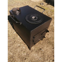 Буржуйка 4 мм с вторичной камерой отопительно-варочная 