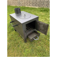 Буржуйка 4 мм опалювально-варильна  до 30 кв м 