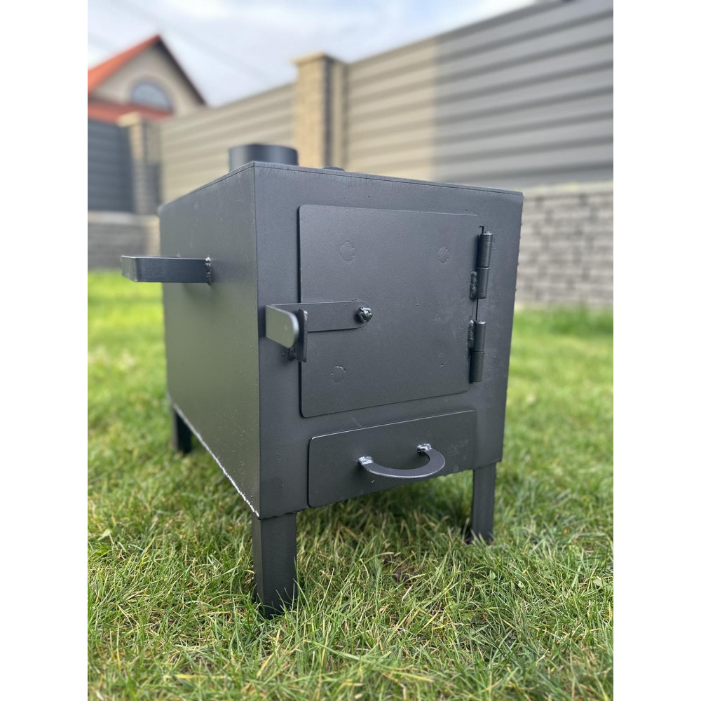 Буржуйка 4 мм опалювально-варильна  до 30 кв м 