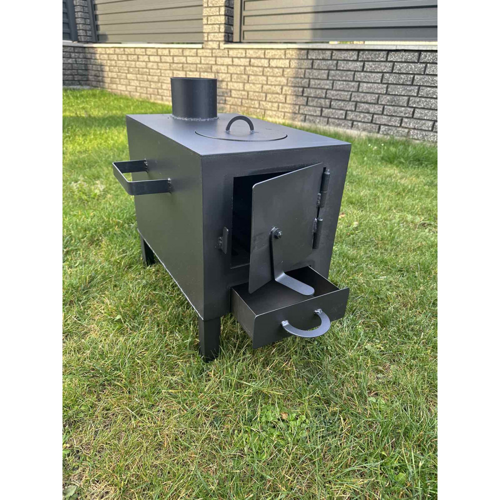 Буржуйка 4 мм опалювально-варильна  до 30 кв м 