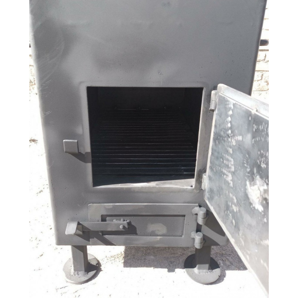 Буржуйка 4 мм опалювально-варильна з чавуном, до 60 кв м