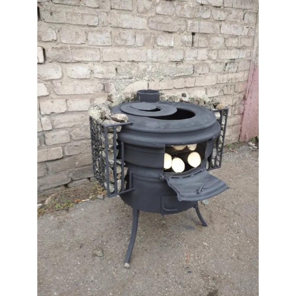 Буржуйка з підвищеною тепловіддачею опалювально-варильна