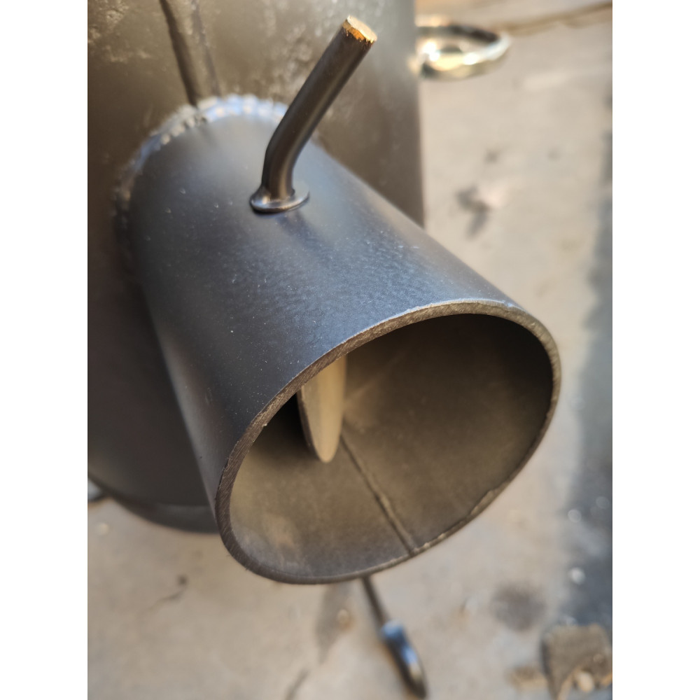 Буржуйка з чавунними кільцями опалювально-варильна