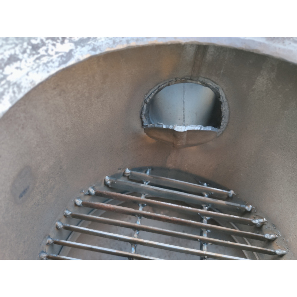 Буржуйка з чавунними кільцями опалювально-варильна