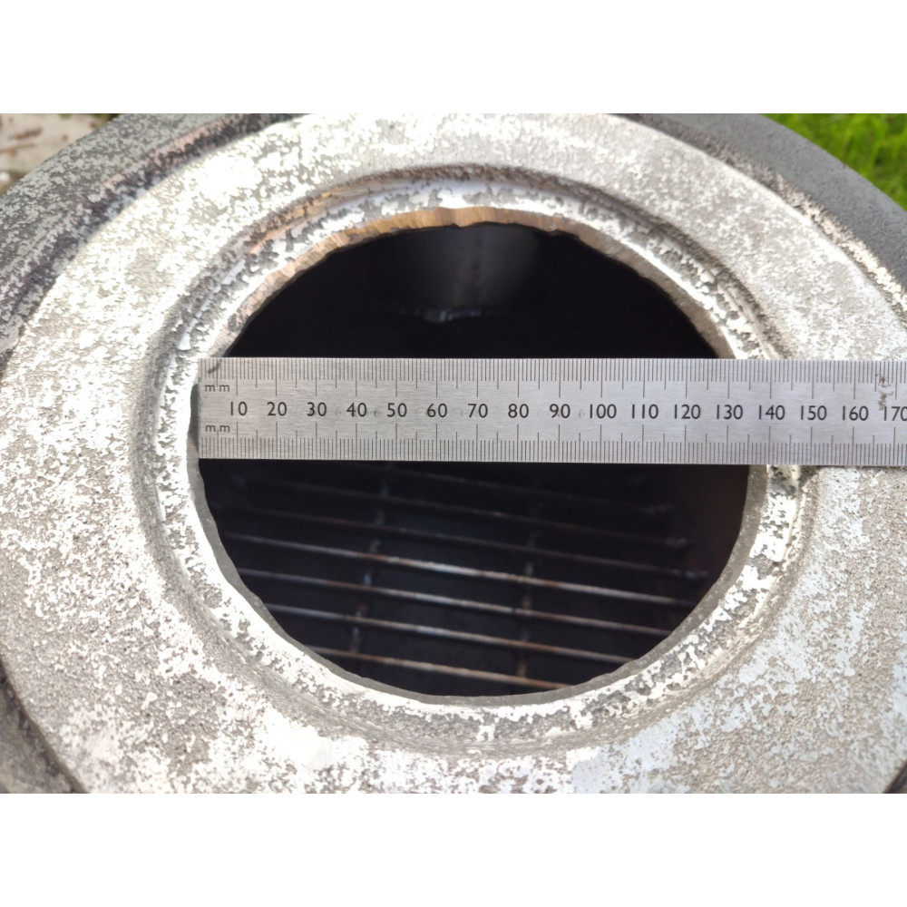 Буржуйка з чавунними кільцями опалювально-варильна