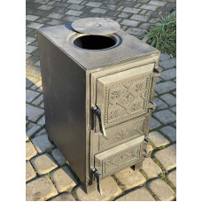 Буржуйка з чавуном опалювально-варильна