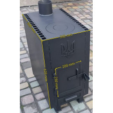 Високоефективна буржуйка з варильною поверхней до 60 кв. м.