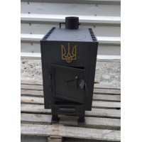 Высокоэффективная печь буржуйка с радиаторами и варочной поверхностью