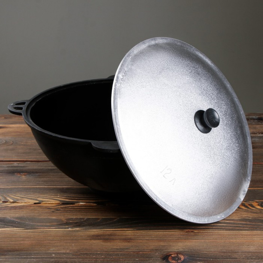 Казан чугунный Наманганский от 6 до 22 л с кришкой