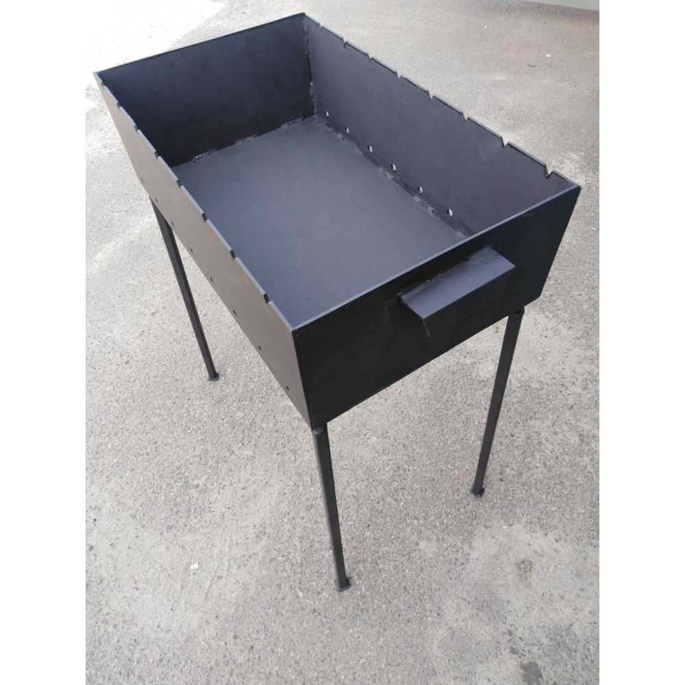 Якісний мангал 3 мм на 8 шампурів зі столиком та зйомними ніжками