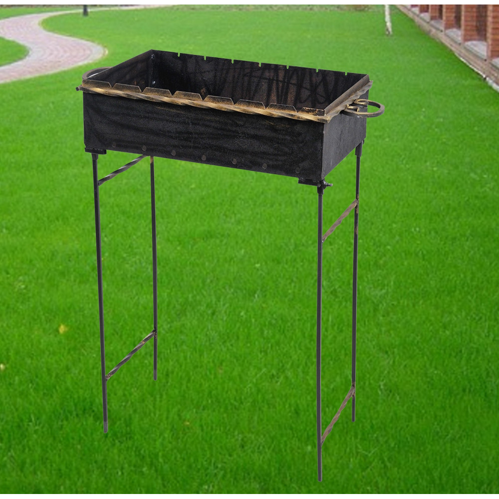 Мангал 2 мм на 10 шампурів на зйомних ніжках