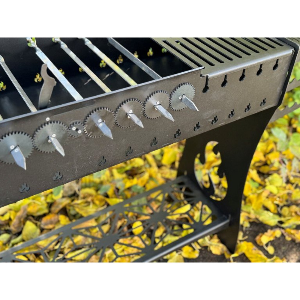 Мангал 3 - 4 мм на 13 шампурів АВТОМАТИЧНИЙ