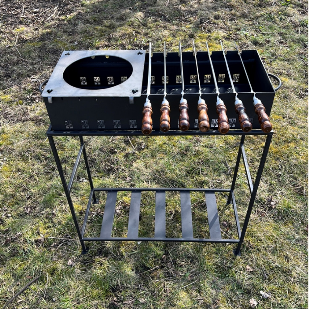 Мангал 3 - 4 мм на 8 або 10 або 12 шампурів