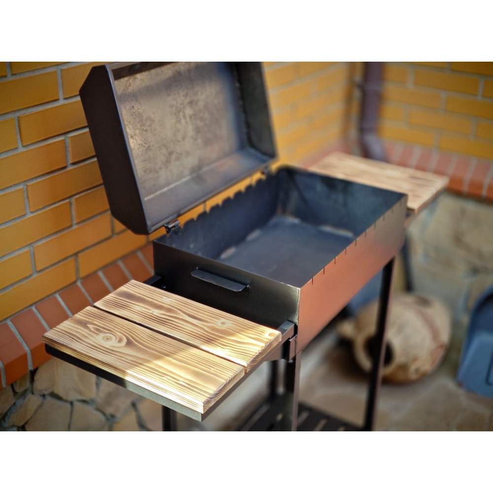 Мангал 3 мм з кришкою на 10 шампурів