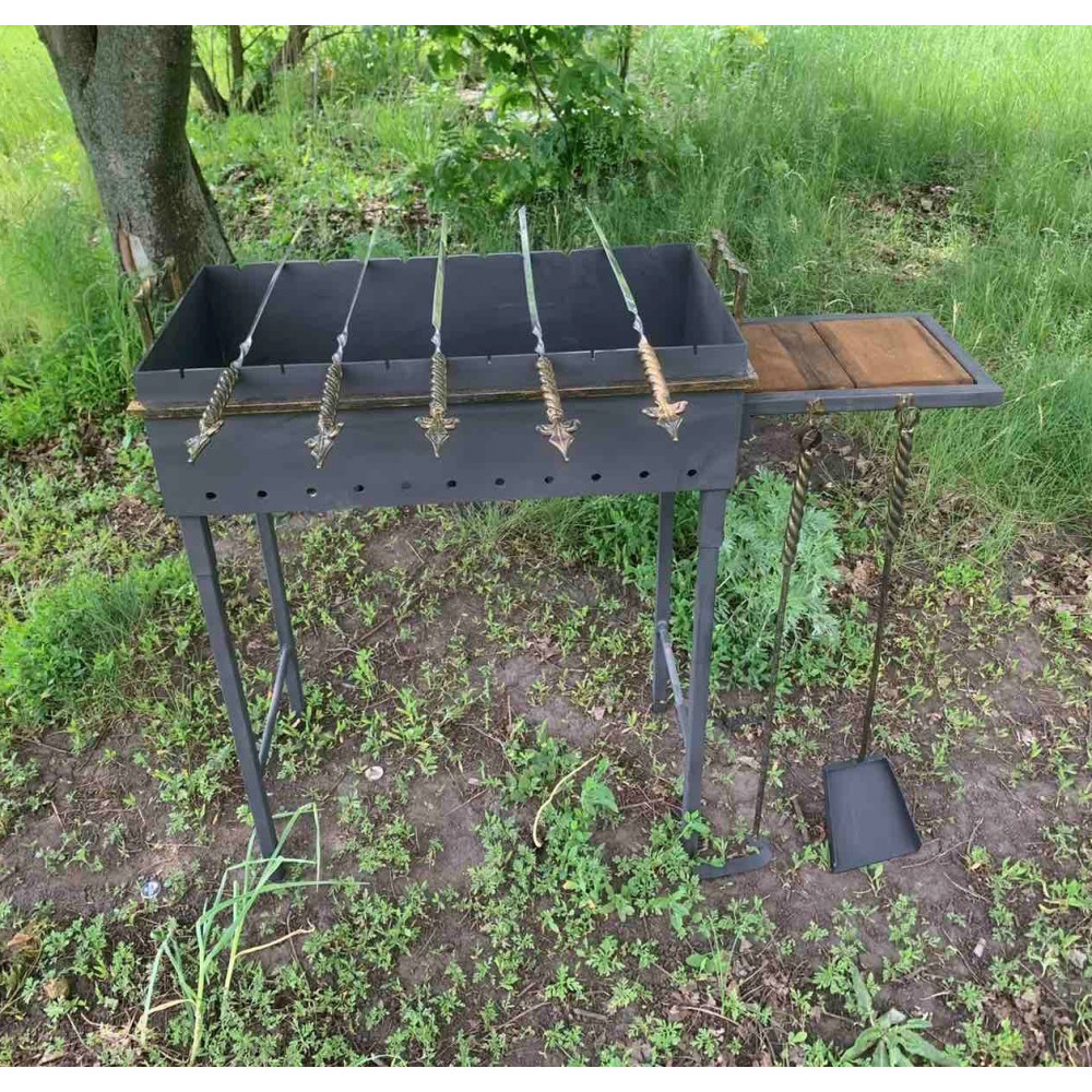 Мангал 3 мм на 10 шампурів розбірний