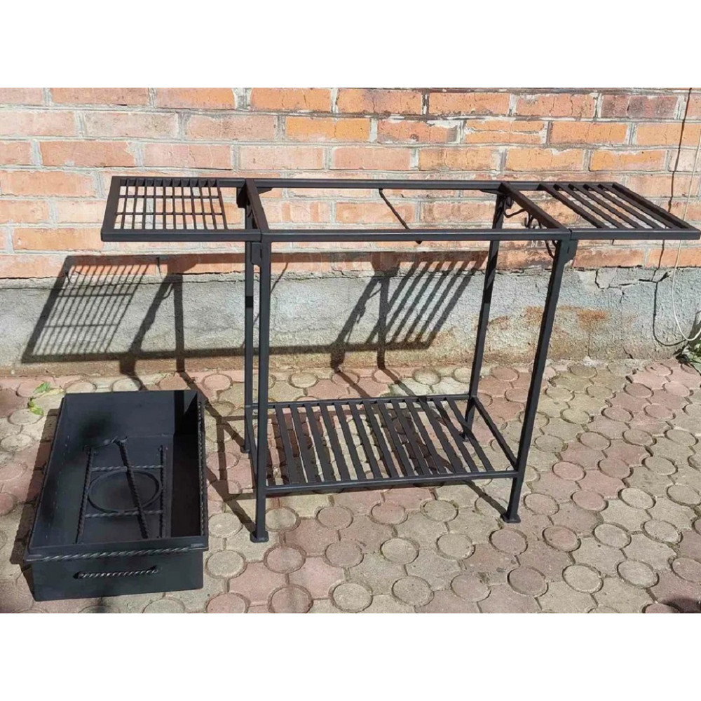 Мангал 3 мм на 10 шампурів  з підставкою під казан