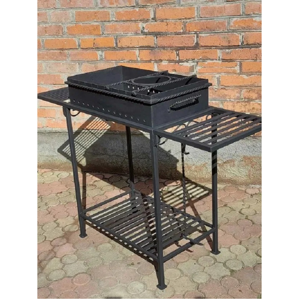 Мангал 3 мм на 10 шампурів  з підставкою під казан