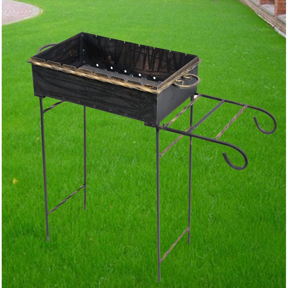 Мангал 3 мм на 10 шампурів зі зйомними ніжками і столиком
