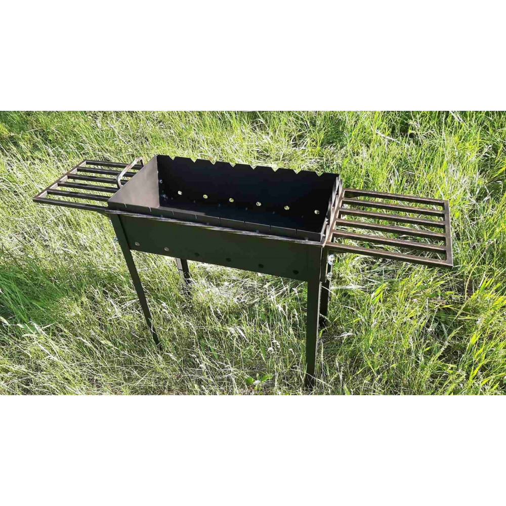 Мангал 3 мм на 8 шампурів розбірний зі столиками