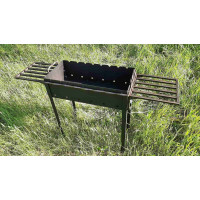 Мангал 3 мм на 8 шампурів розбірний зі столиками