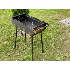 Мангал 3 мм на 9 шампурів зі зйомними ніжками