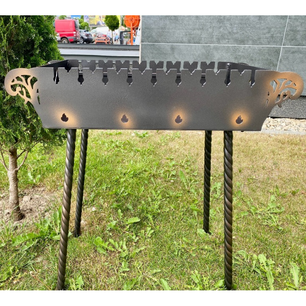 Мангал 3 мм на 9 шампурів зі зйомними ніжками