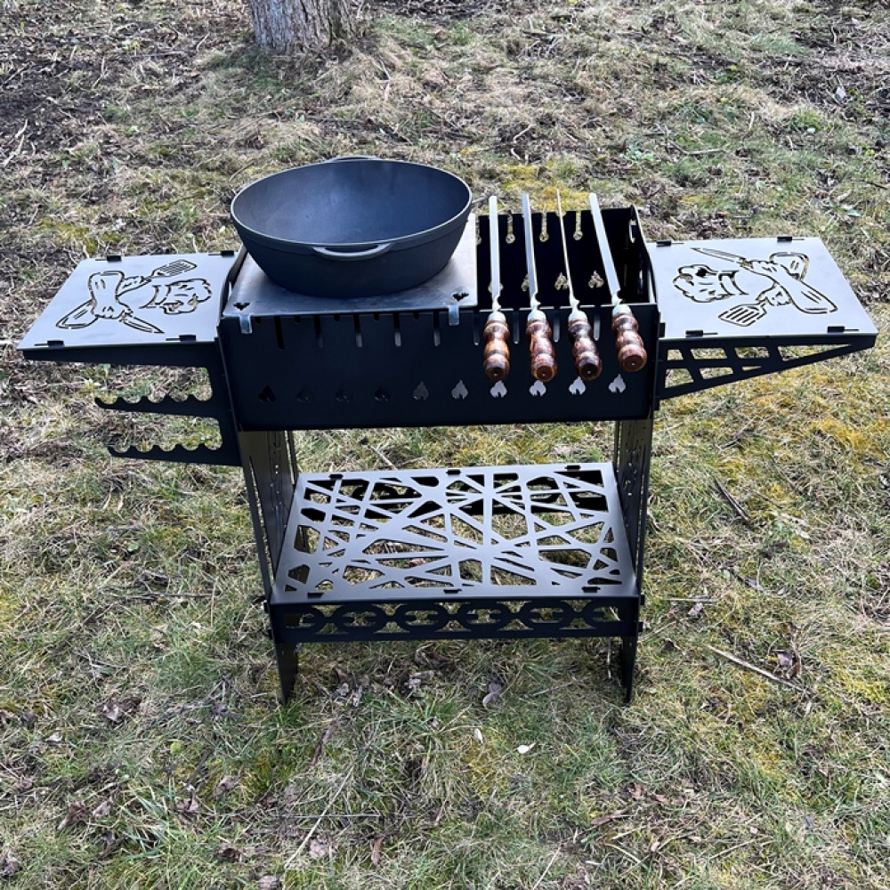 Мангал 3 мм на 9 шампурів (розбірний)