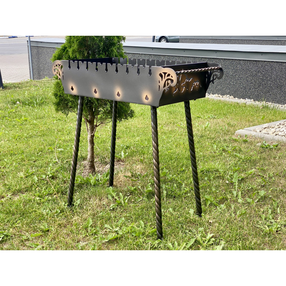 Мангал 3 мм на 9 шампурів зі зйомними ніжками