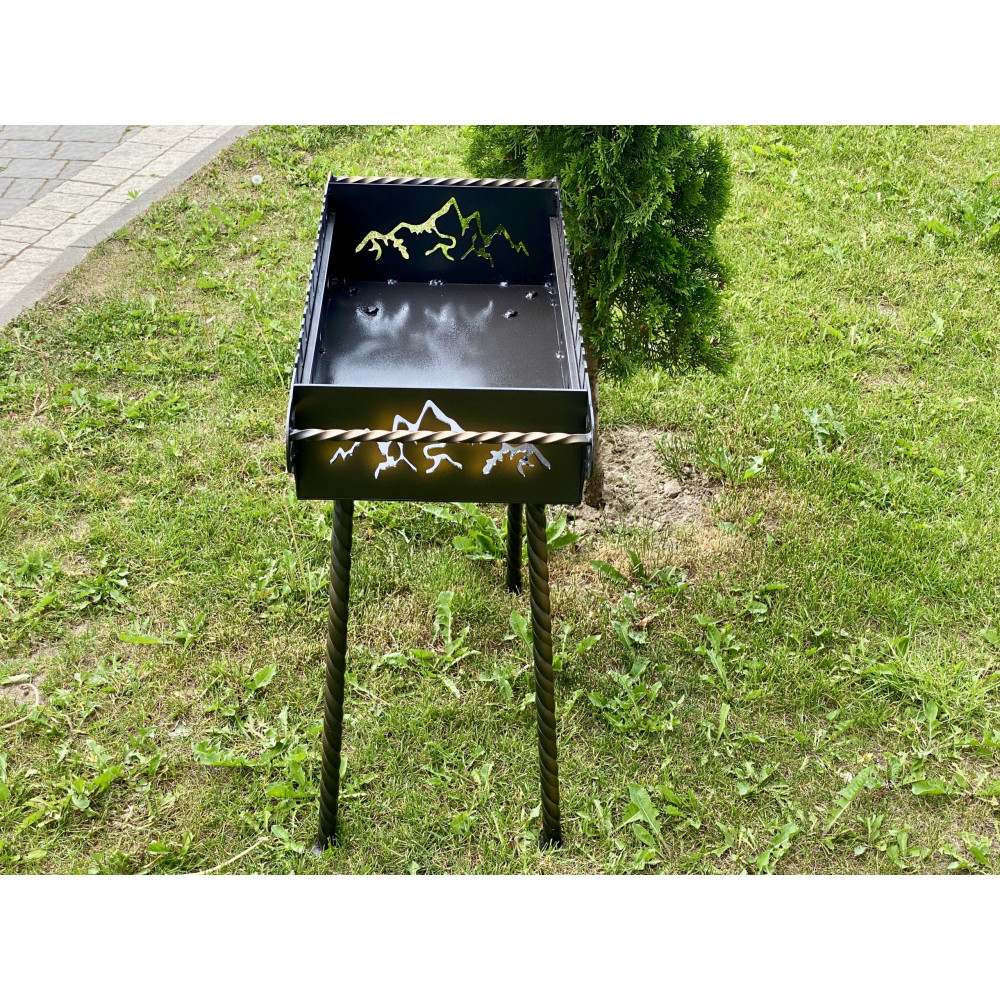 Мангал 3 мм на 9 шампурів зі зйомними ніжками