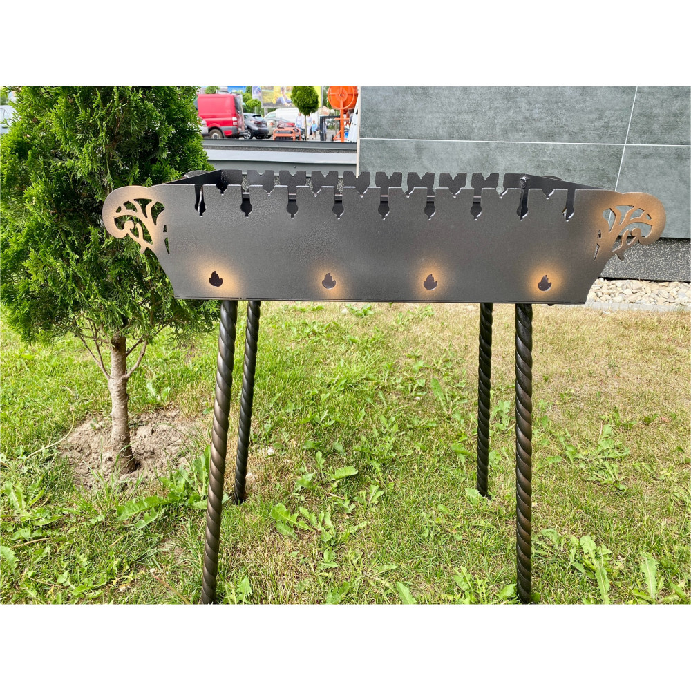 Мангал 3 мм на 9 шампурів зі зйомними ніжками