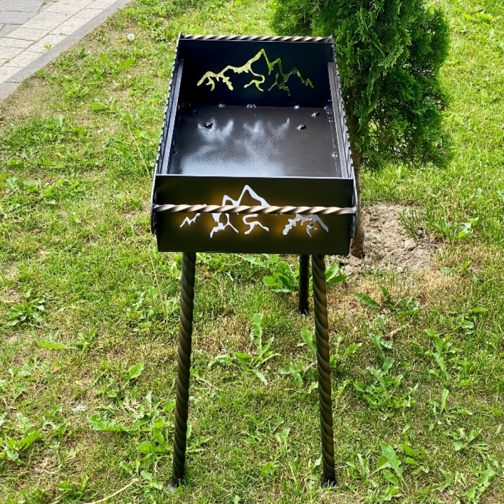 Мангал 3 мм на 9 шампурів зі зйомними ніжками