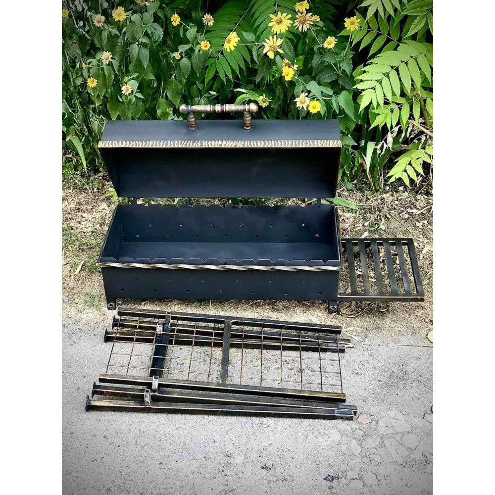 Мангал 3 мм посилений з кришкою (розбірний)