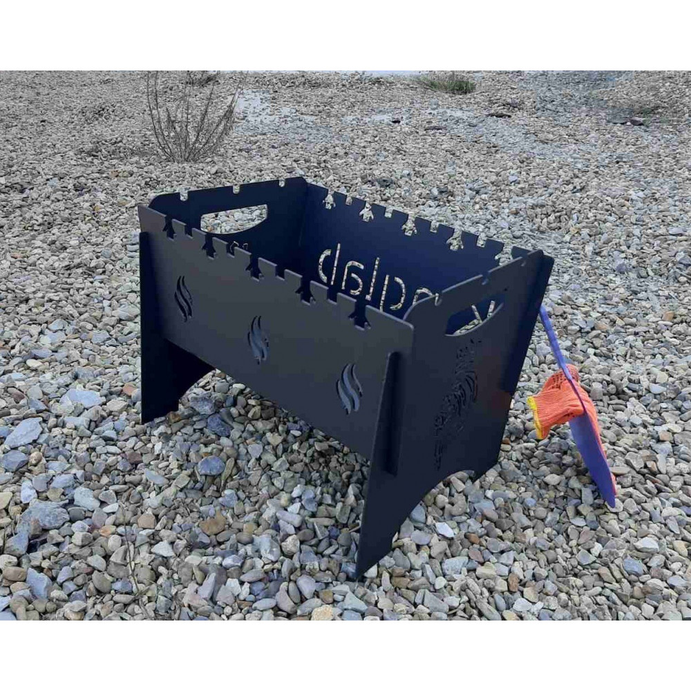 Мангал 3 мм розбірний FLAME 2 на 7 шампурів + ПОДАРУНОК