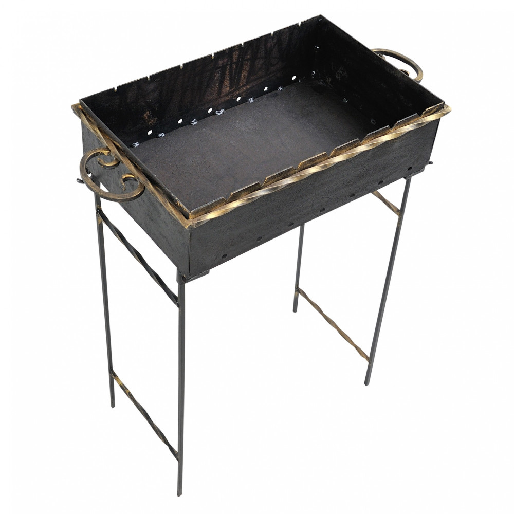 Мангал 4 мм на 10 шампурів на зйомних ніжках