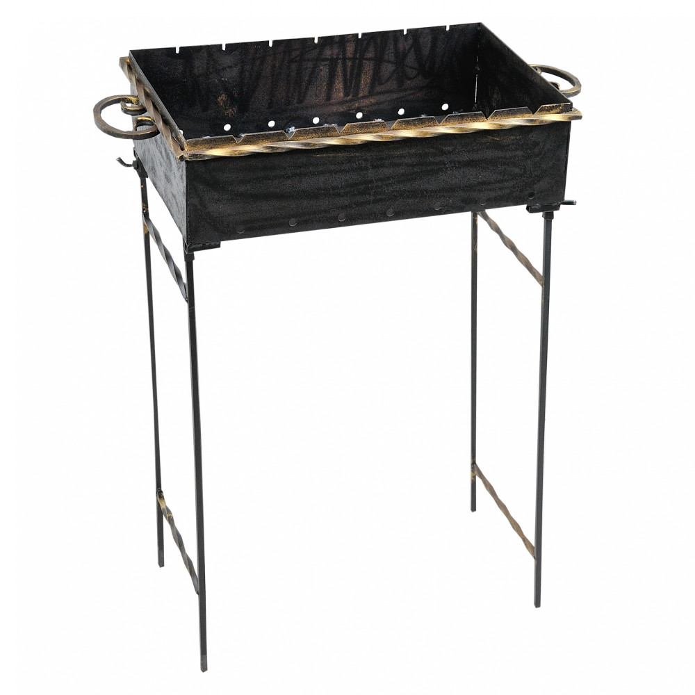 Мангал 4 мм на 10 шампурів на зйомних ніжках