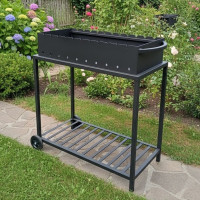 Мангал 4 мм на 11 шампурів на колесах