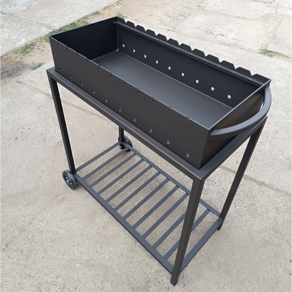 Мангал 4 мм на колесах на 11 шампурів