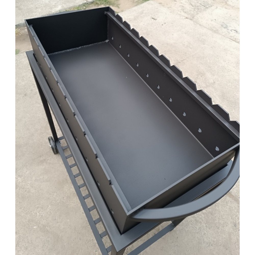 Мангал 4 мм на колесах на 11 шампурів