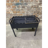 Мангал 4 мм розбірний з решіткою, підставкою під казан + кочерга у подарунок