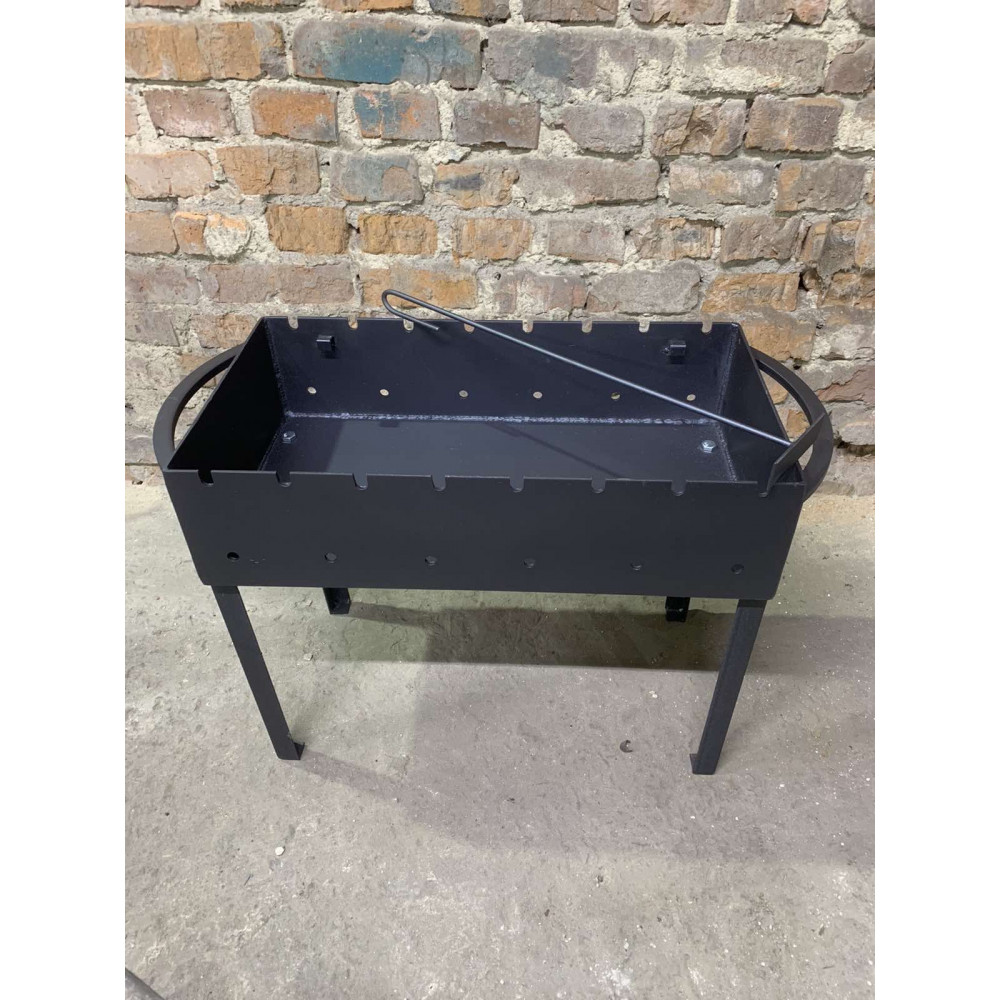 Мангал 4 мм розбірний з решіткою, підставкою під казан + кочерга у подарунок