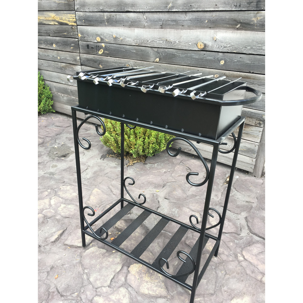 Мангал 4 мм стационарный на 9 шампуров