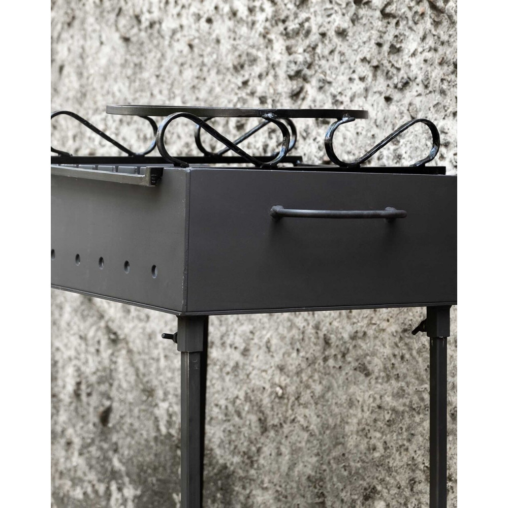 Мангал 4 мм стаціонрано-розбірний на 10 шампурів