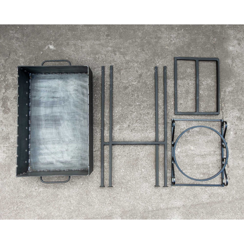 Мангал 4 мм стаціонрано-розбірний на 10 шампурів