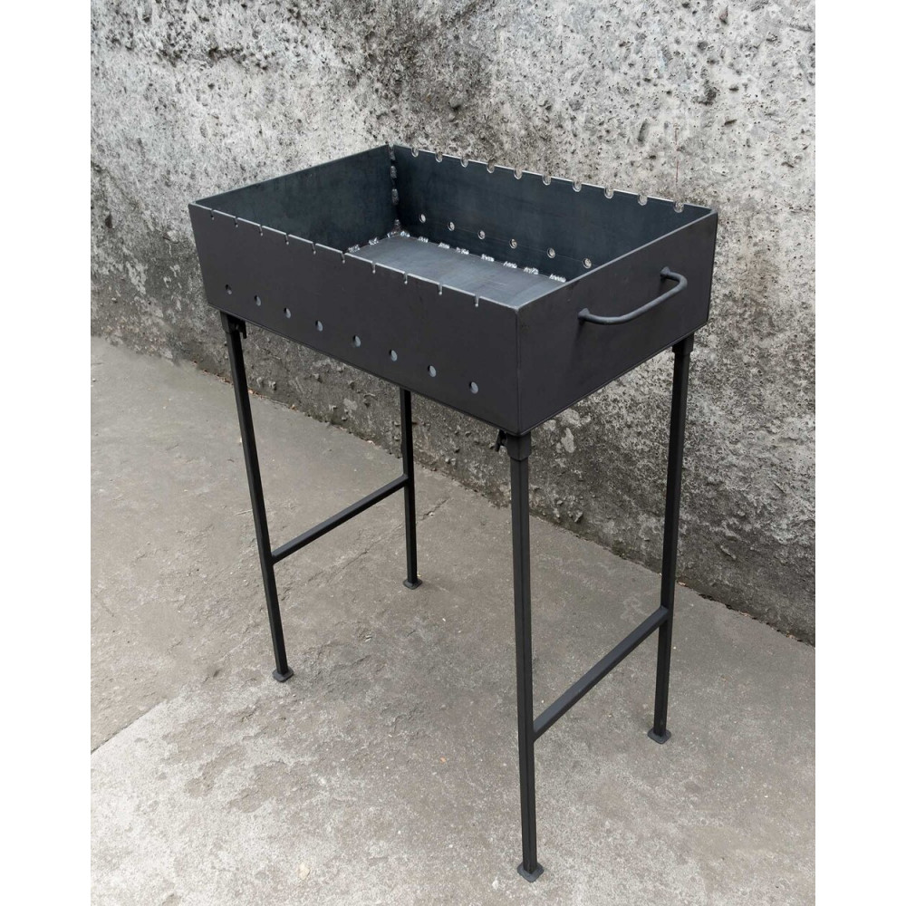 Мангал 4 мм стаціонрано-розбірний на 10 шампурів