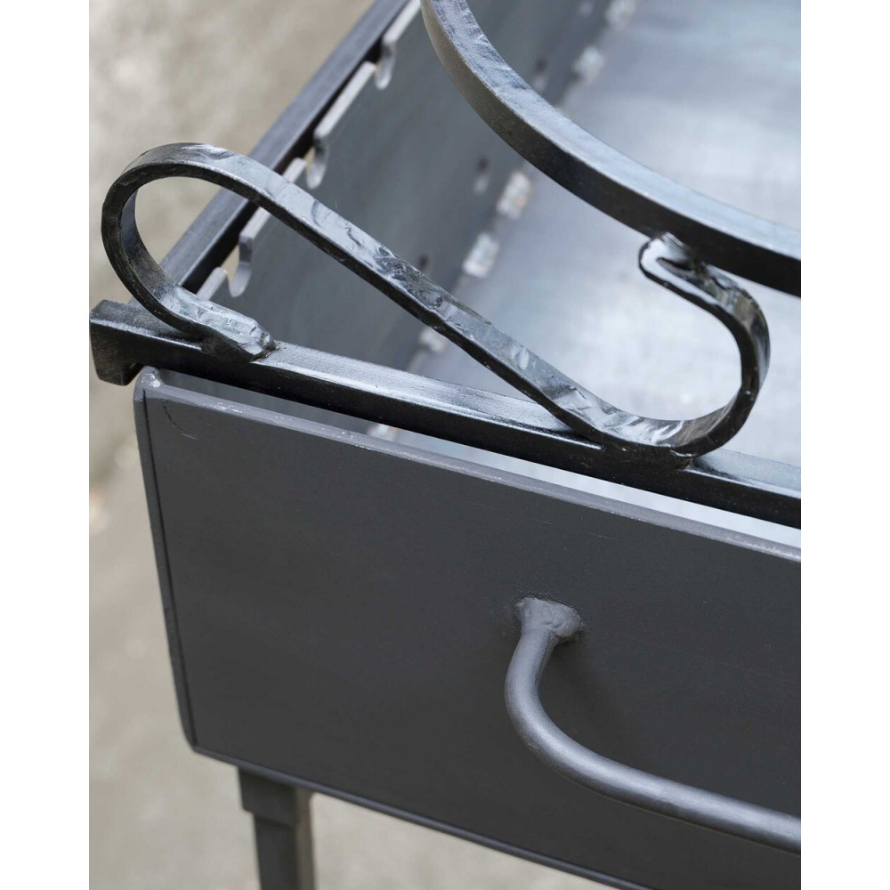 Мангал 4 мм стаціонрано-розбірний на 10 шампурів