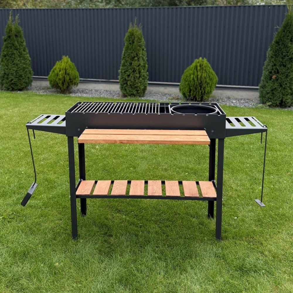 Мангал 5 мм на 13 шампурів з решіткою та підставкою