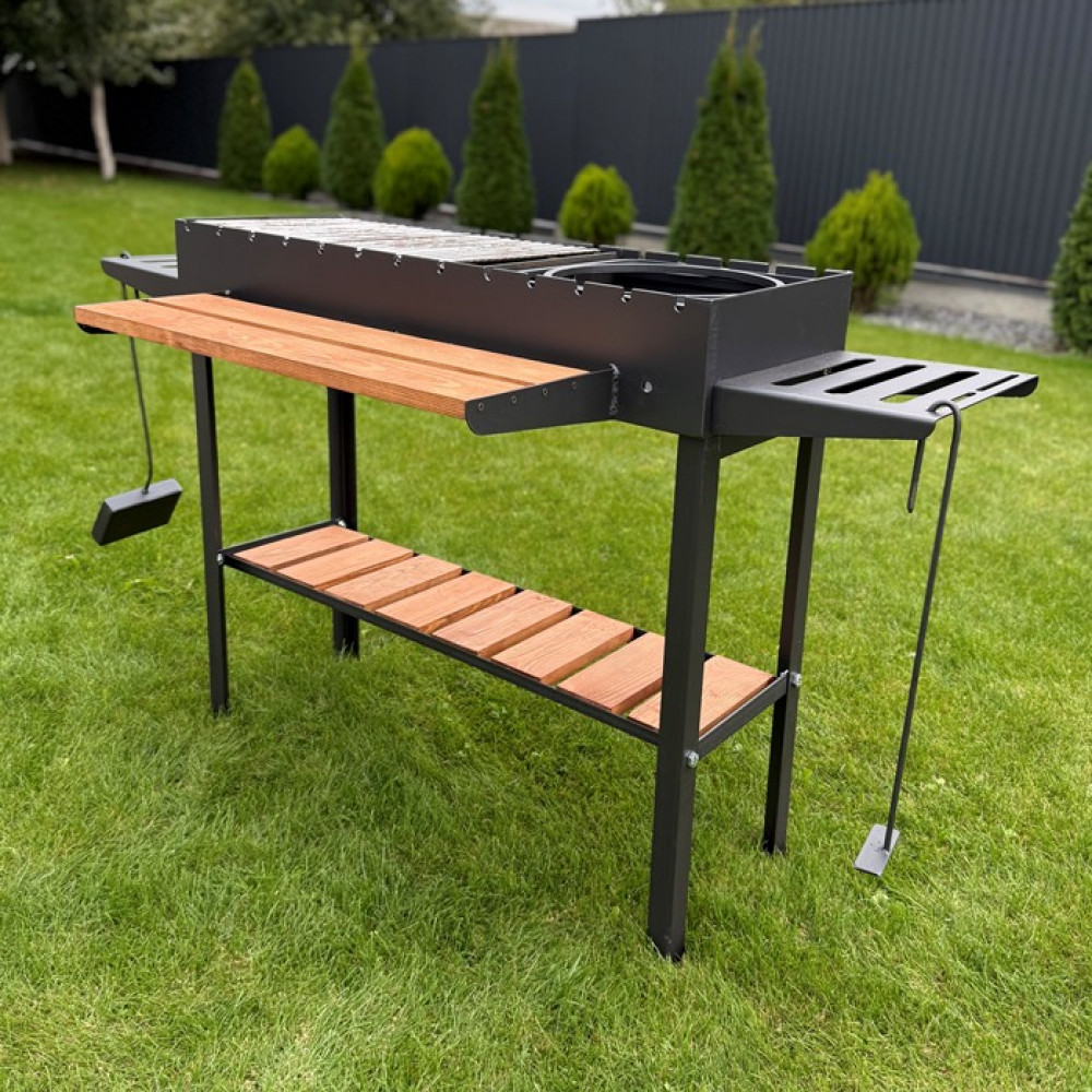 Мангал 5 мм на 13 шампурів з решіткою та підставкою