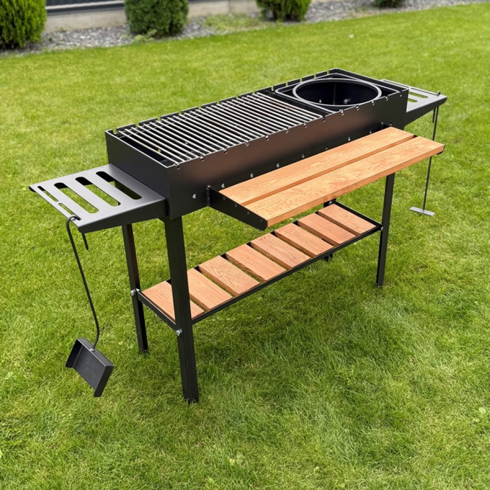 Мангал 5 мм на 13 шампурів з решіткою та підставкою