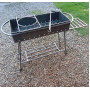 Мангал 6 мм на 11 шампурів з підставкою під каазн та столиком